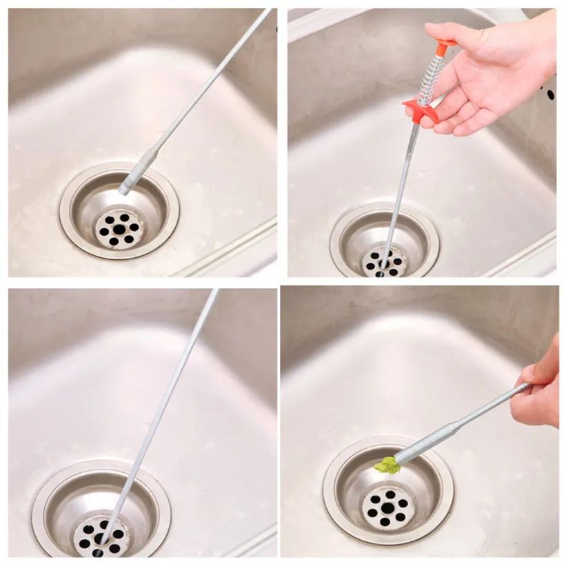 60cm Bendable Drain Clog Dredge Tools Water Sink Cleaning Hook